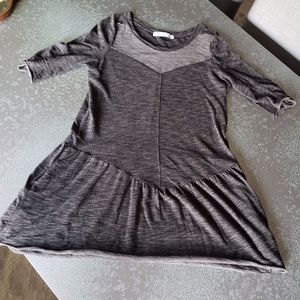 Free People Beach 3/4 Sleeve Grey Tunic Dress /Med